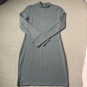 The Group by Babaton - Grey Long Sleeve Mockneck Dress